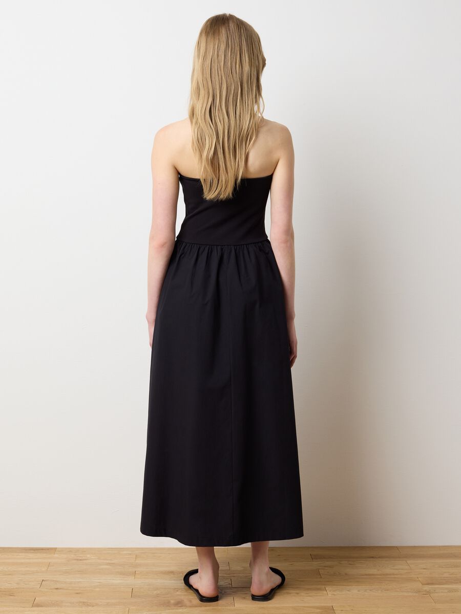 Long black dress with bandeau top_3