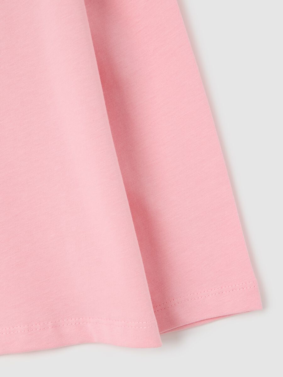 Girls' pure cotton pink regular fit top with print_3