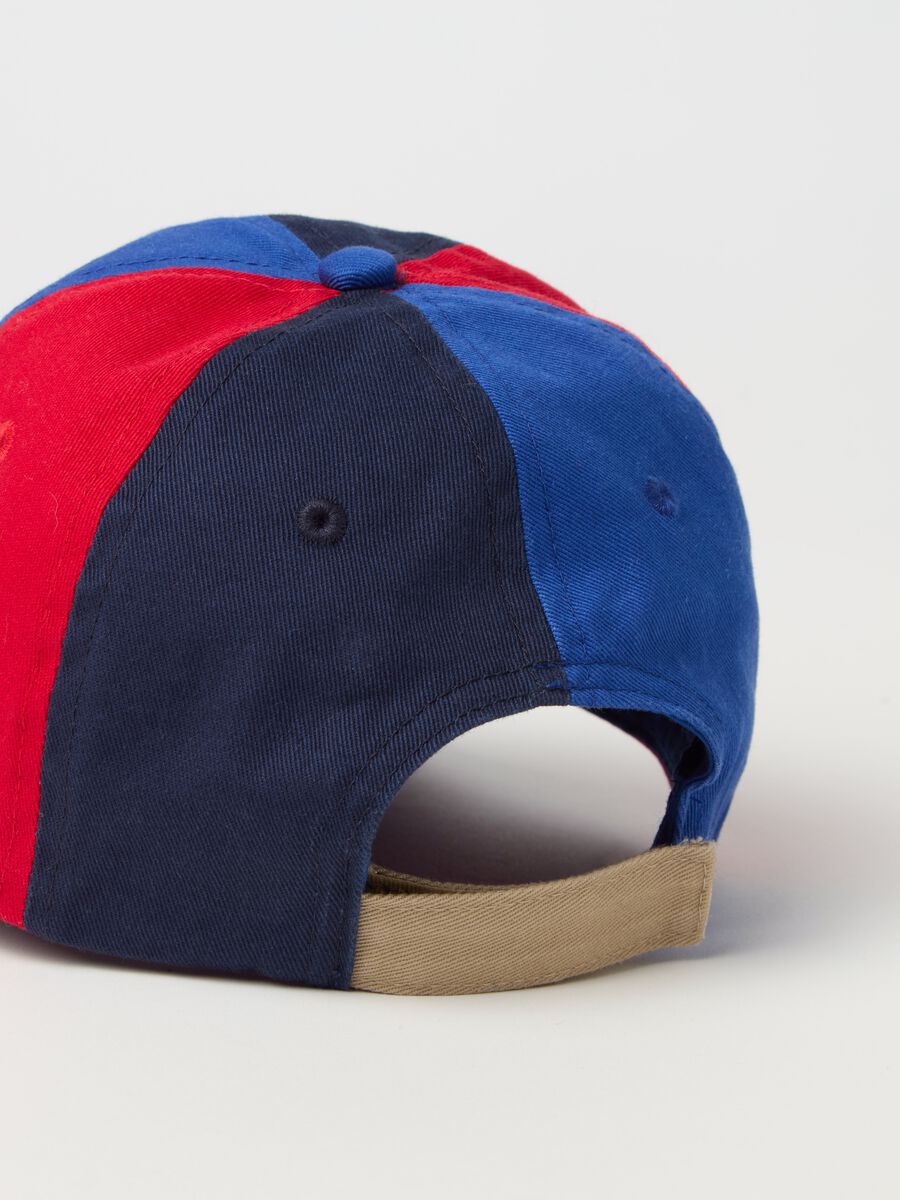 Colourblock baseball cap with logo embroidery_2