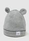Baby Hat in Grey Cotton Blend_2
