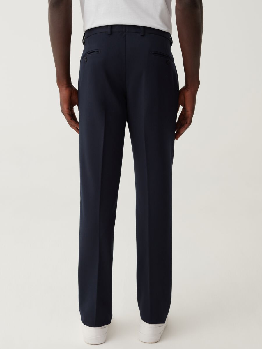 Smart Classic, pantaloni da uomo formali, a tinta unita, da ufficio, Suti,  tagli slim, skinny, regular, 3 colori Nero W34 