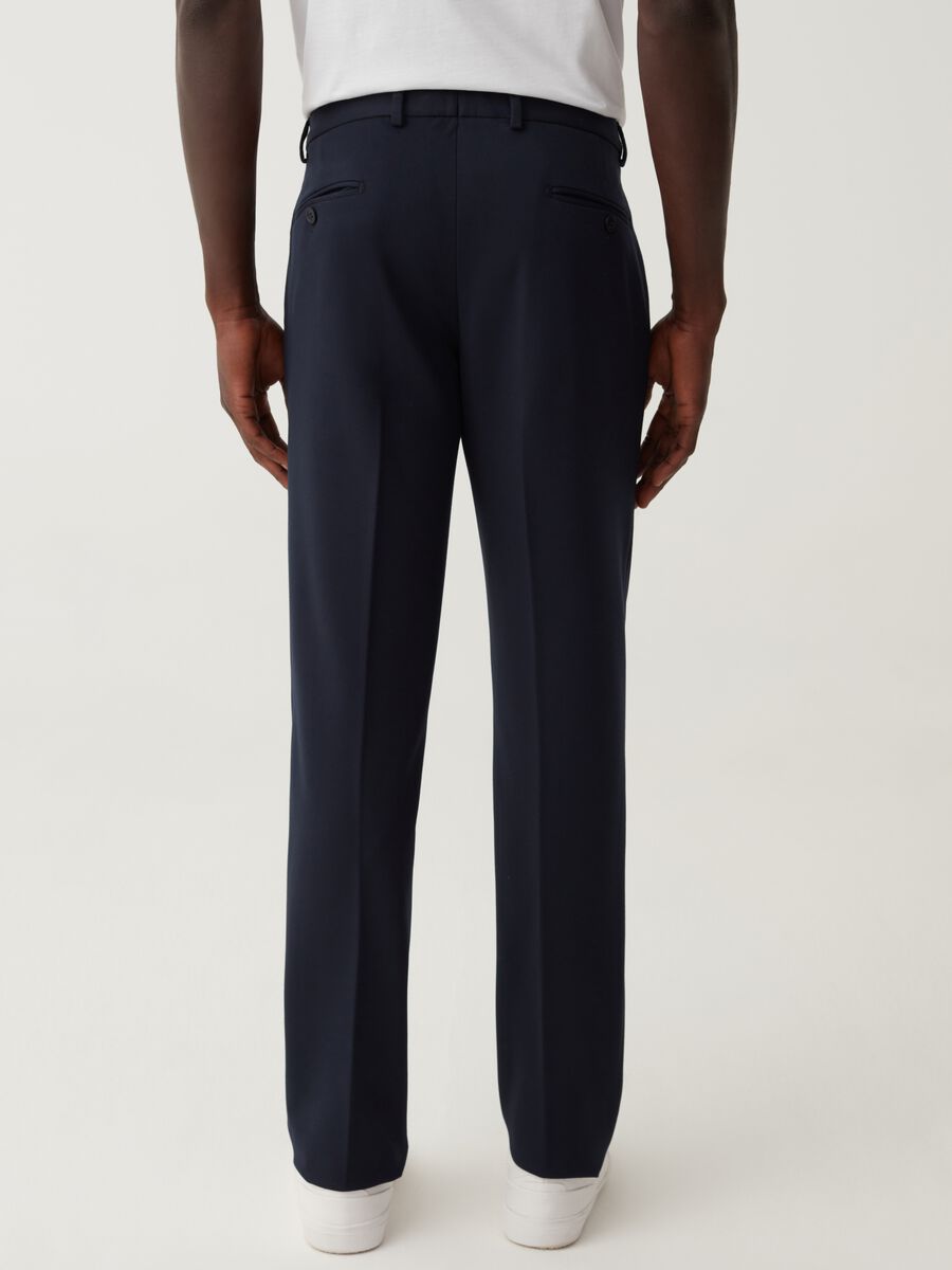 Pantalone easy fit stretch blu navy_2
