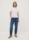 Blue denim baggy-fit jeans in pure cotton with paperbag waist_0