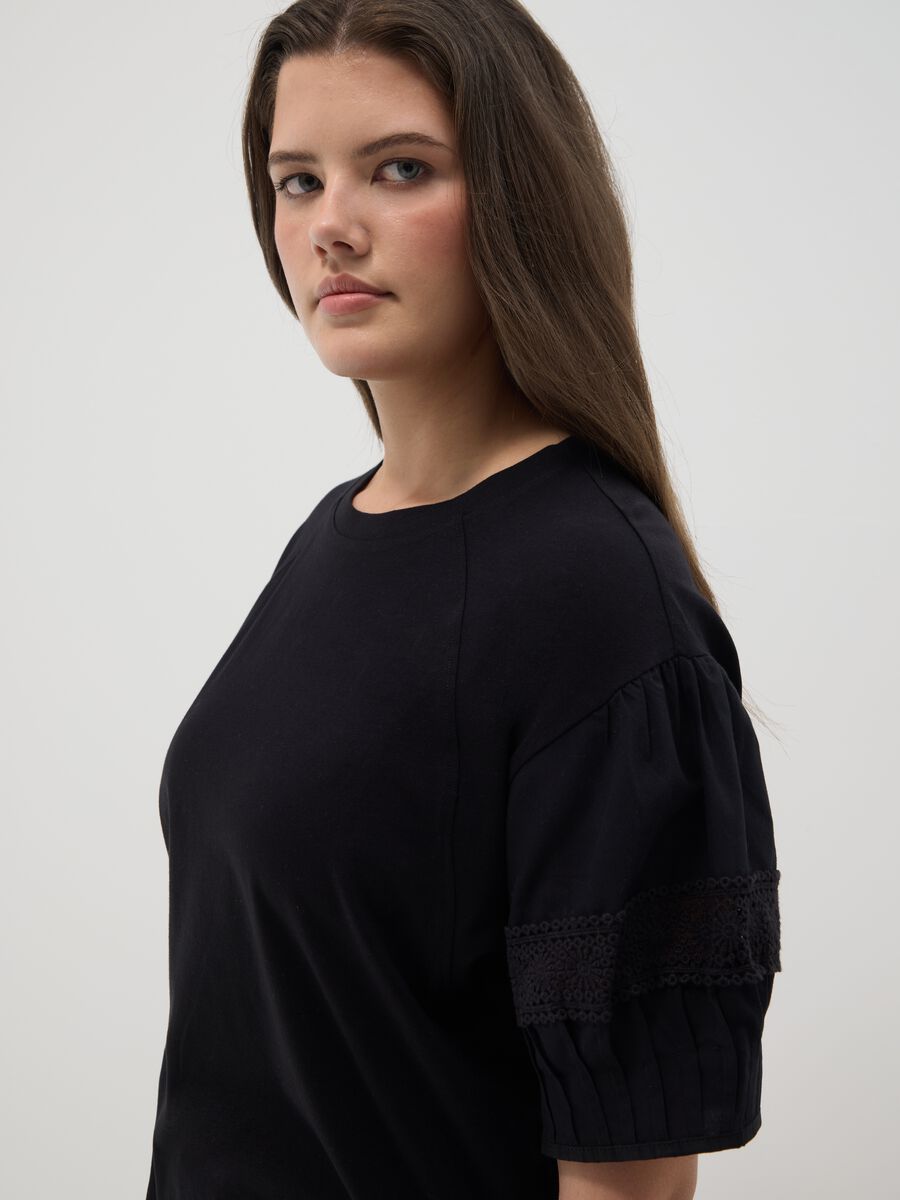 Black regular fit pure cotton t-shirt_1