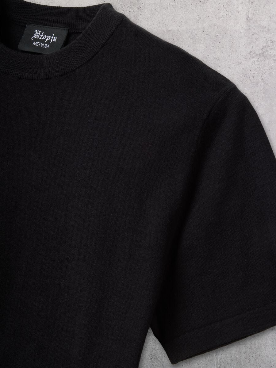 Knit T-shirt Black_6