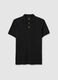 Men's black pure cotton polo regular fit_4