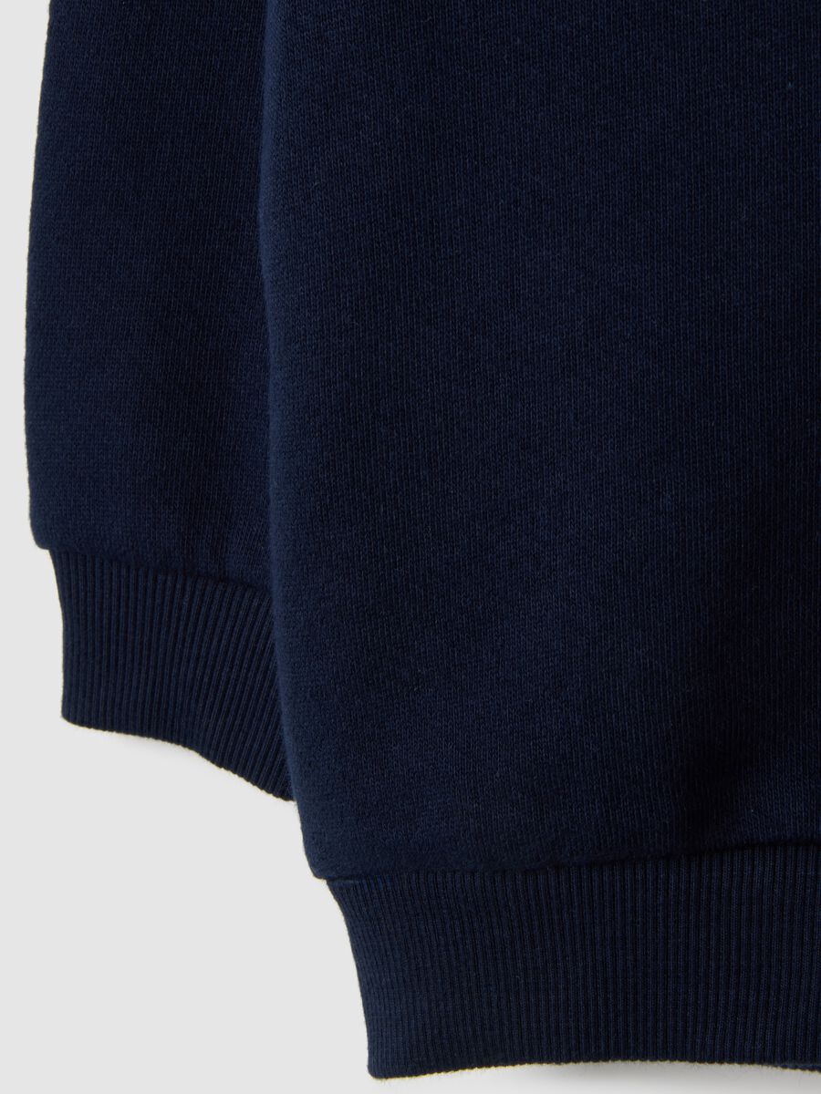 Blue pure cotton hoodie sweatshirt regular fit for baby_3