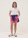 Girls' pink shorts in pure organic cotton with elasticated waist_0