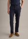 Regular fit pure blue linen trousers_1