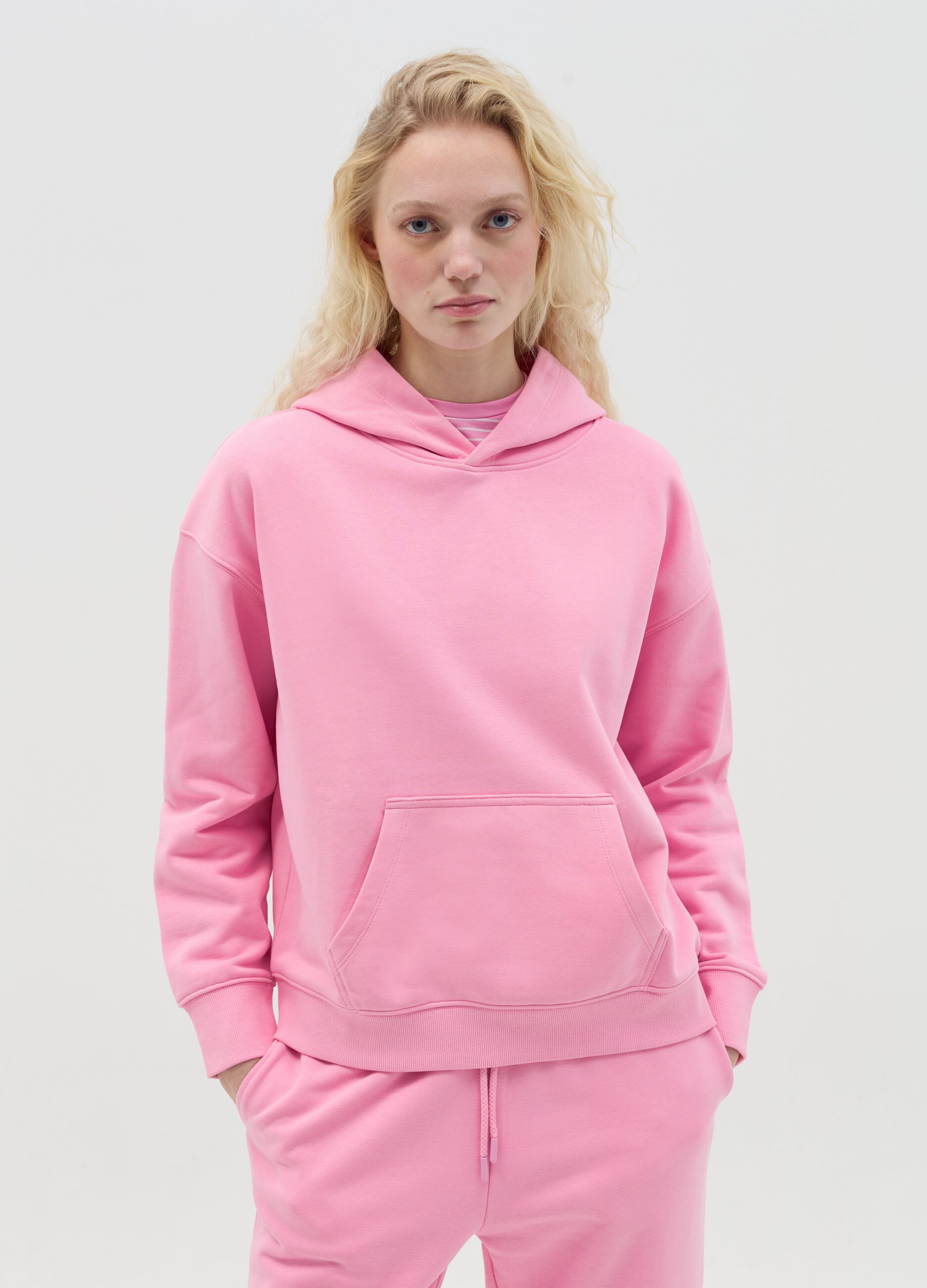 French terry sweatshirt with hood