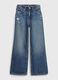 Wide denim cotton trousers for girls_3