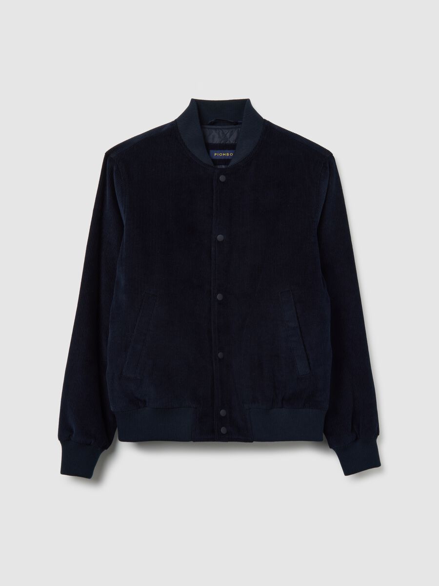 Pure Cotton Blue Bomber Jacket with Zip_4