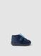 Pantofole blu con mostri ricamati_0