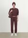 Brown cotton-blend crew-neck sweatshirt, regular fit_1