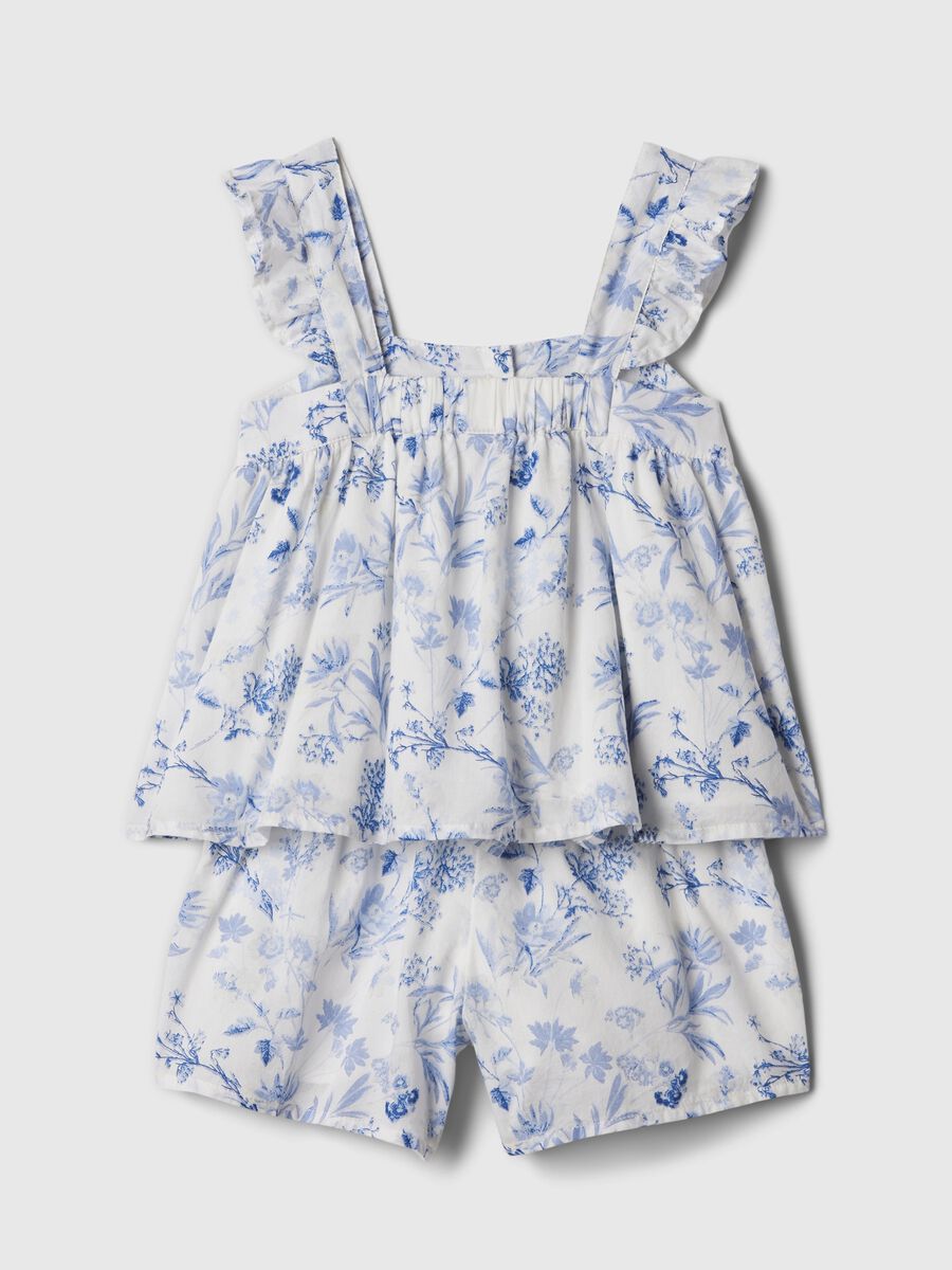Top and shorts set with floral print_1