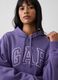 Blackberry purple cotton-blend hoodie with embroidered GAP logo_0