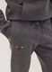 Pantaloni sportivi grigi in misto cotone con coulisse e stampa Chicago Bulls_3