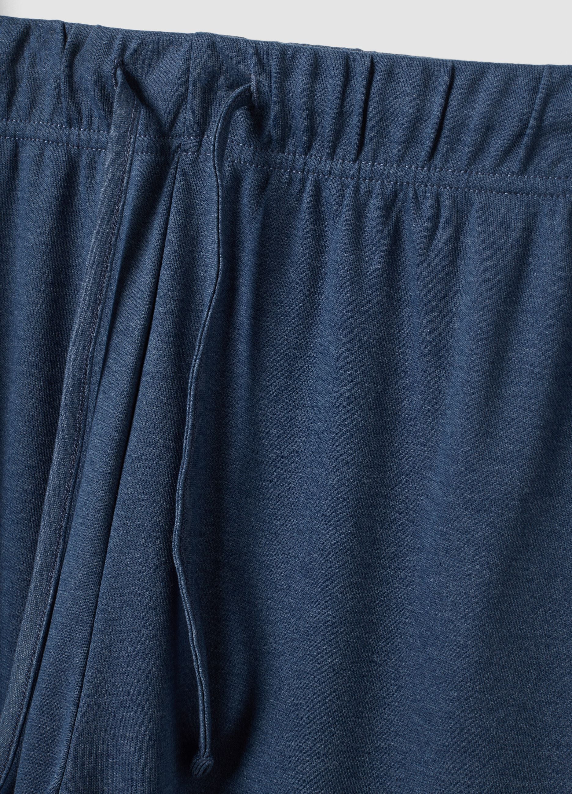 Mottled blue organic cotton pyjamas with crew neck