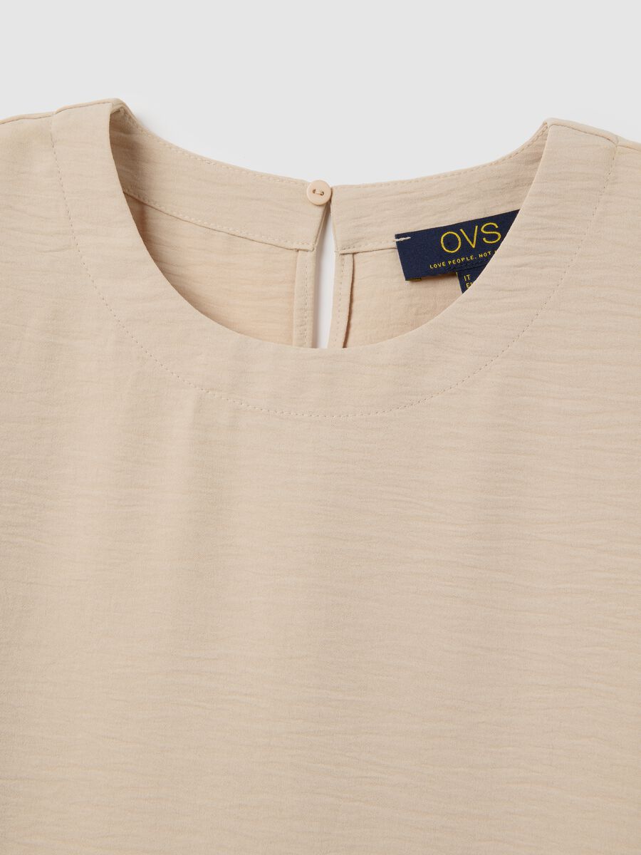 Women's beige regular fit t-shirt_5