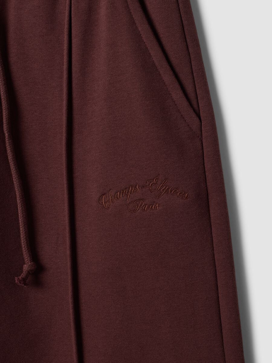 Brown cotton-blend straight-fit joggers_3