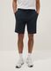 Blue regular-fit stretch chino Bermuda shorts_2