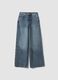 Wide Leg Blue Denim Pure Cotton Jeans_5