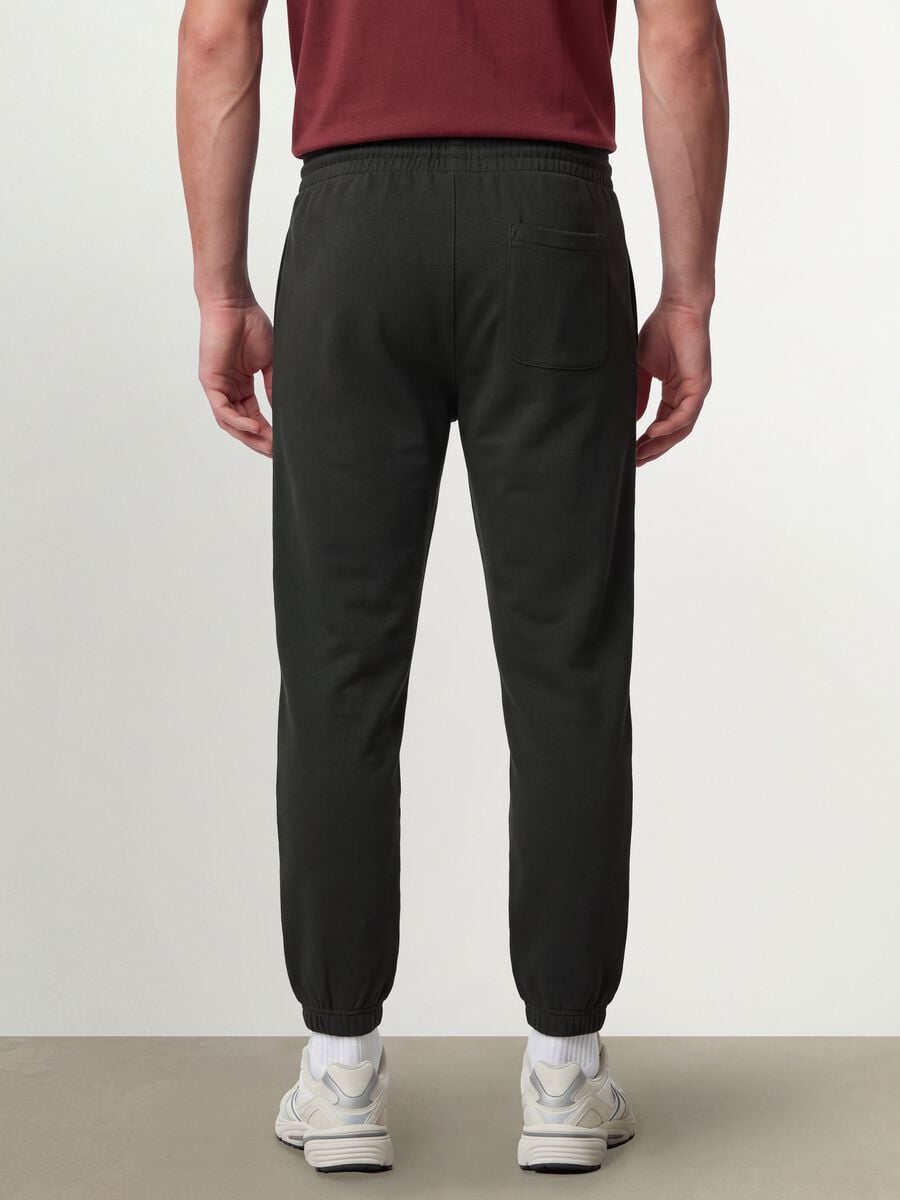 Pantaloni jogger grigio scuro in misto cotone regular fit_2