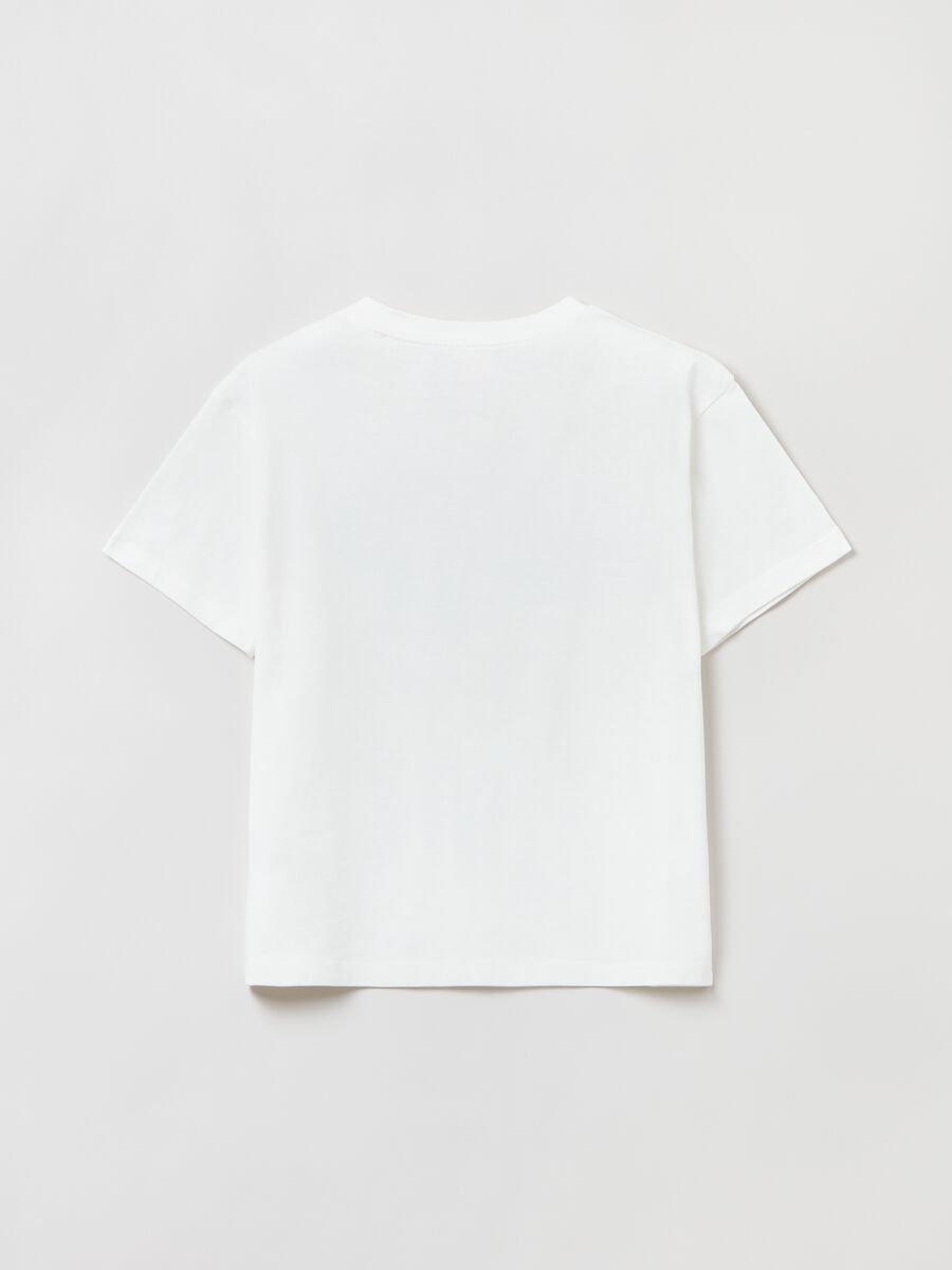 T-shirt in cotone con stampa lettering_1