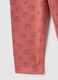 Elasticated red cotton leggings for girls_3