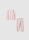 Pink baby girl pyjamas in pure cotton regular fit with prints_0