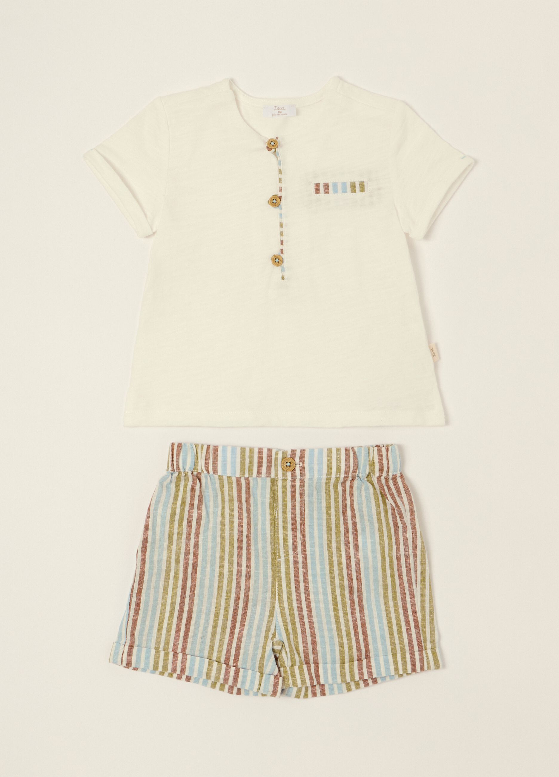 Multicolour pure cotton baby set