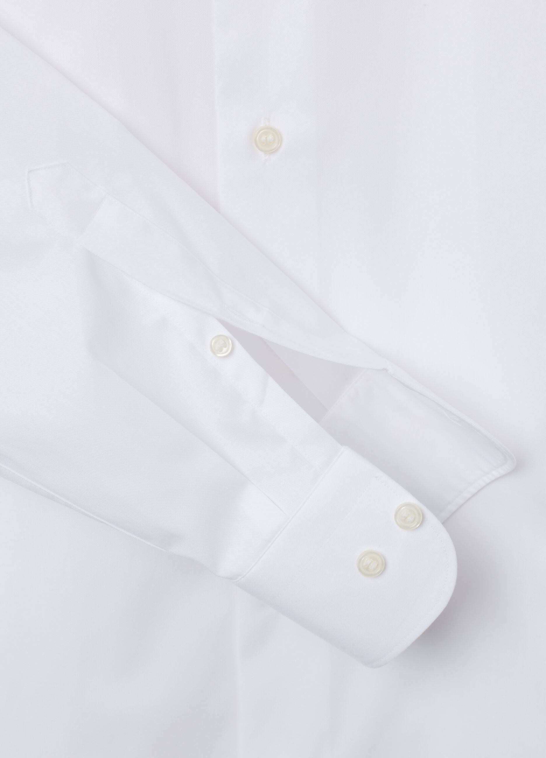 White pure cotton regular fit shirt