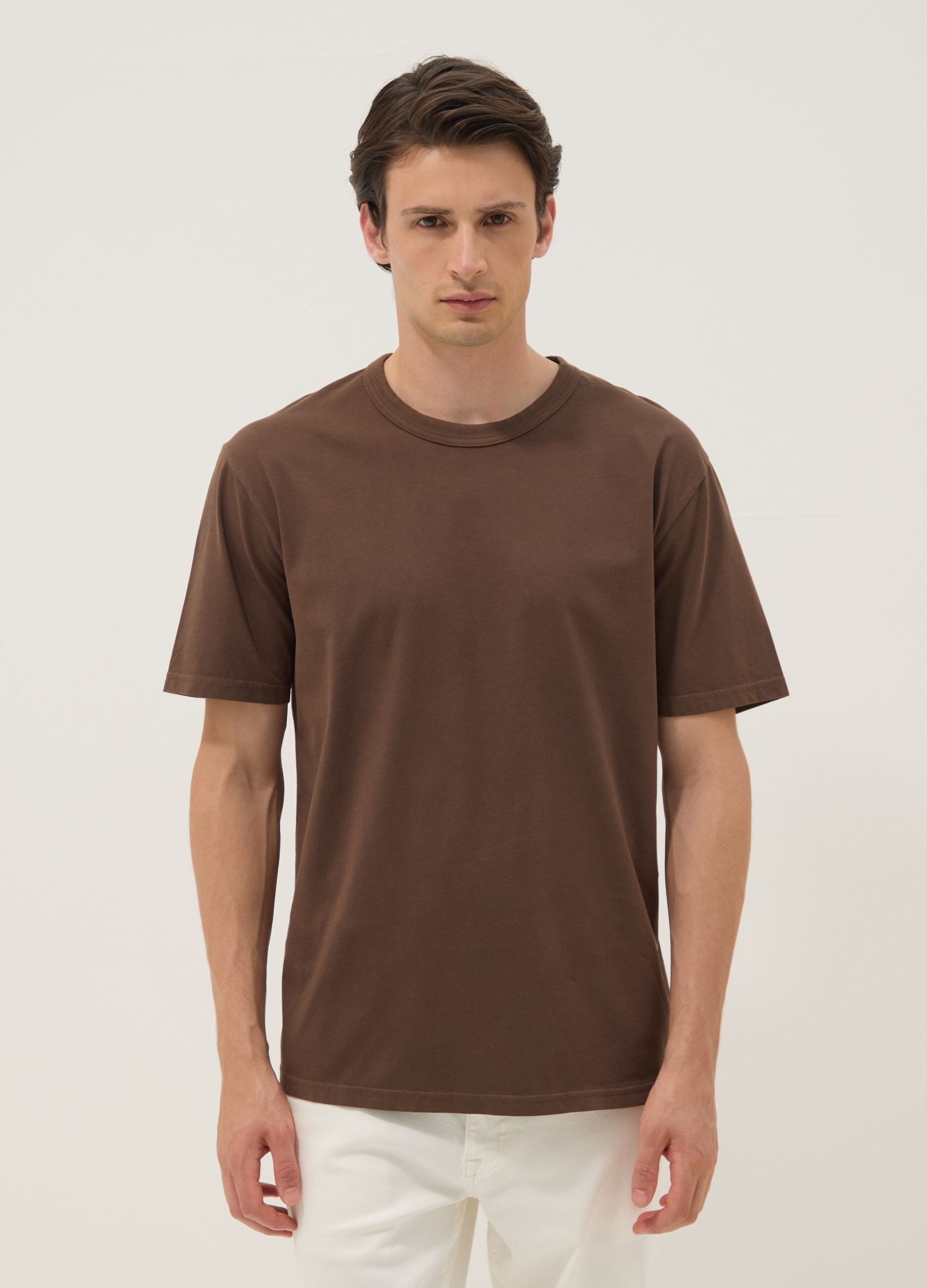 Brown pure cotton T-shirt