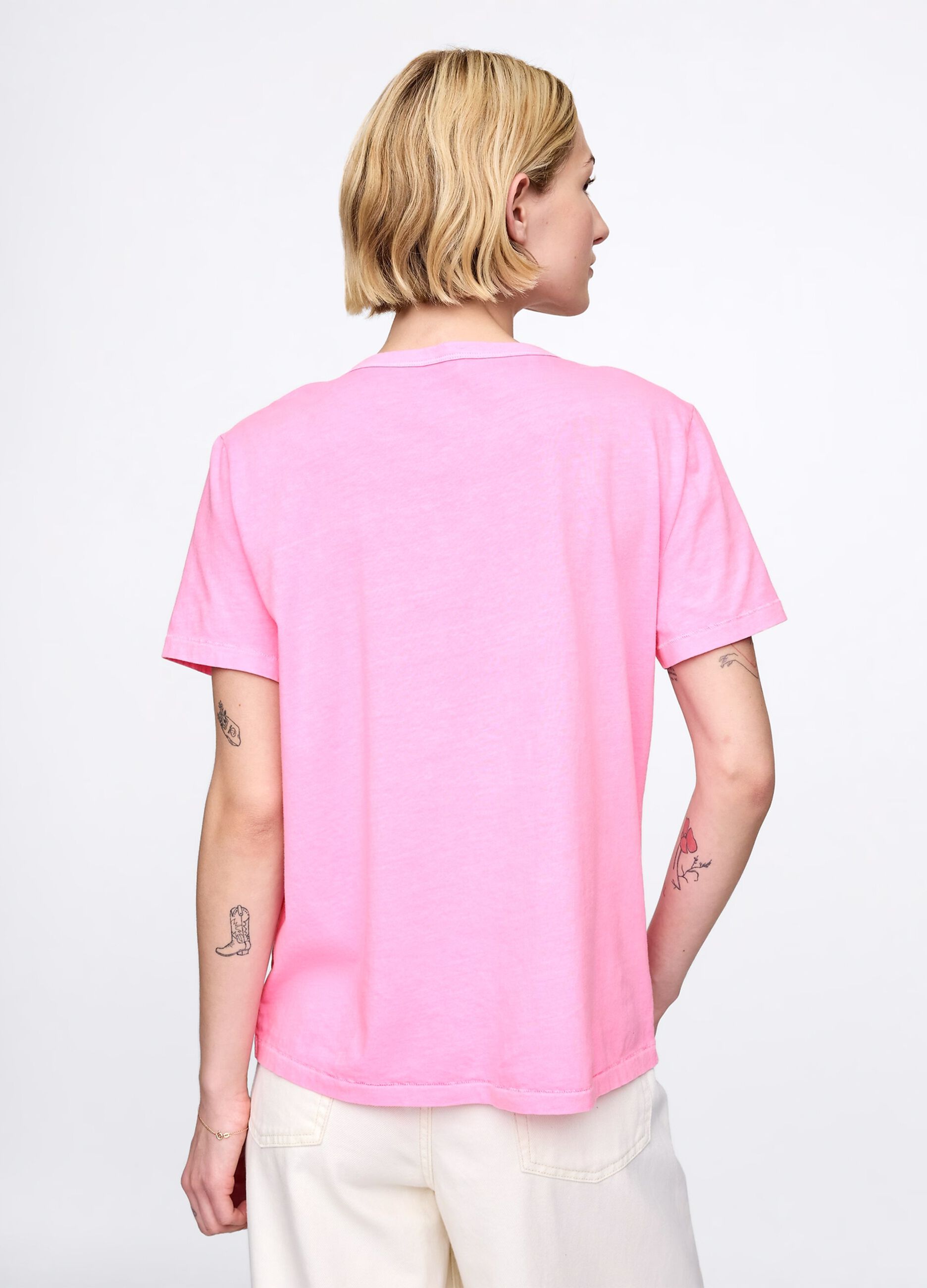 Pink T-shirt in 100% cotton