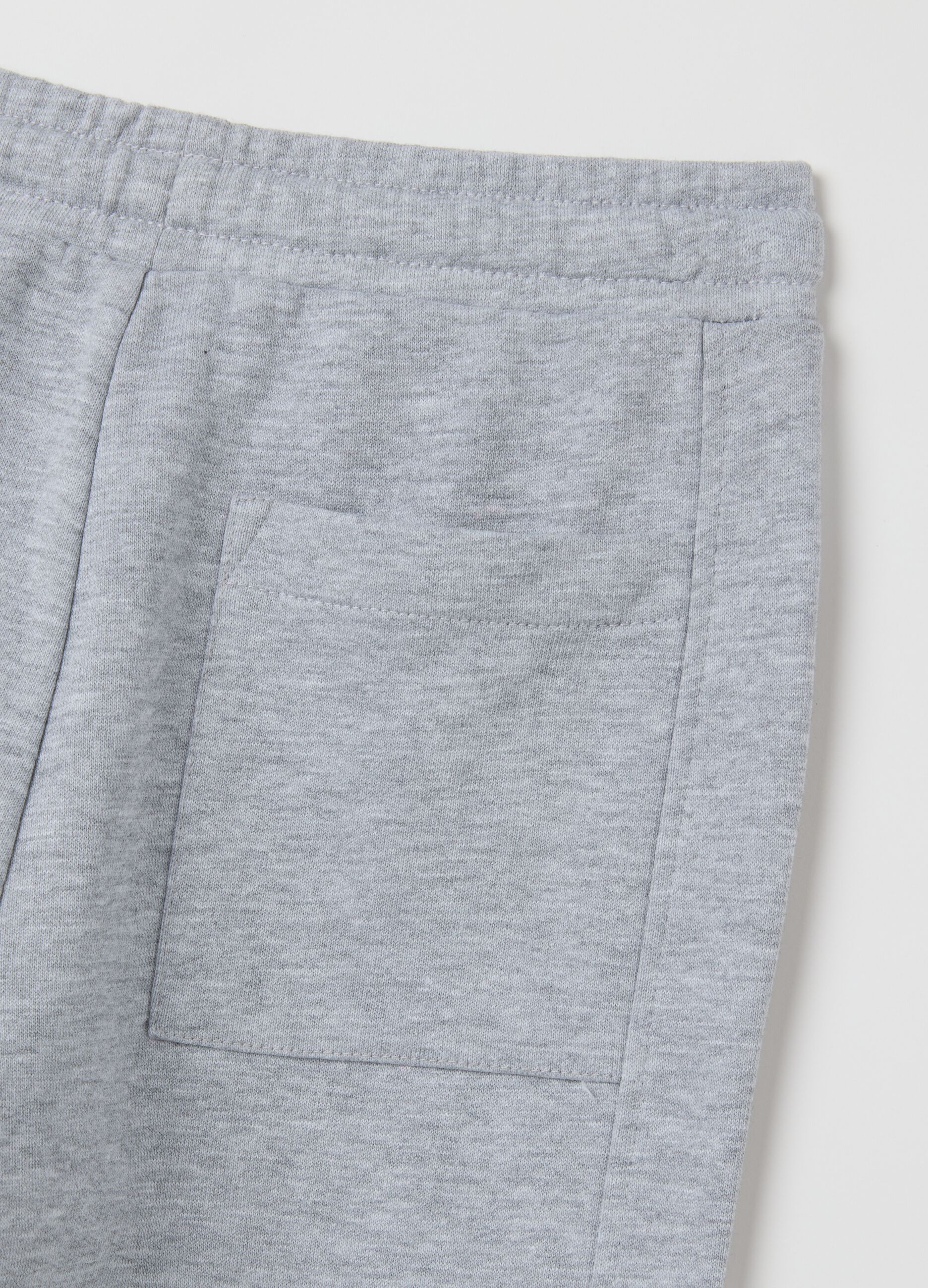 Kids grey cotton jogger trousers regular fit