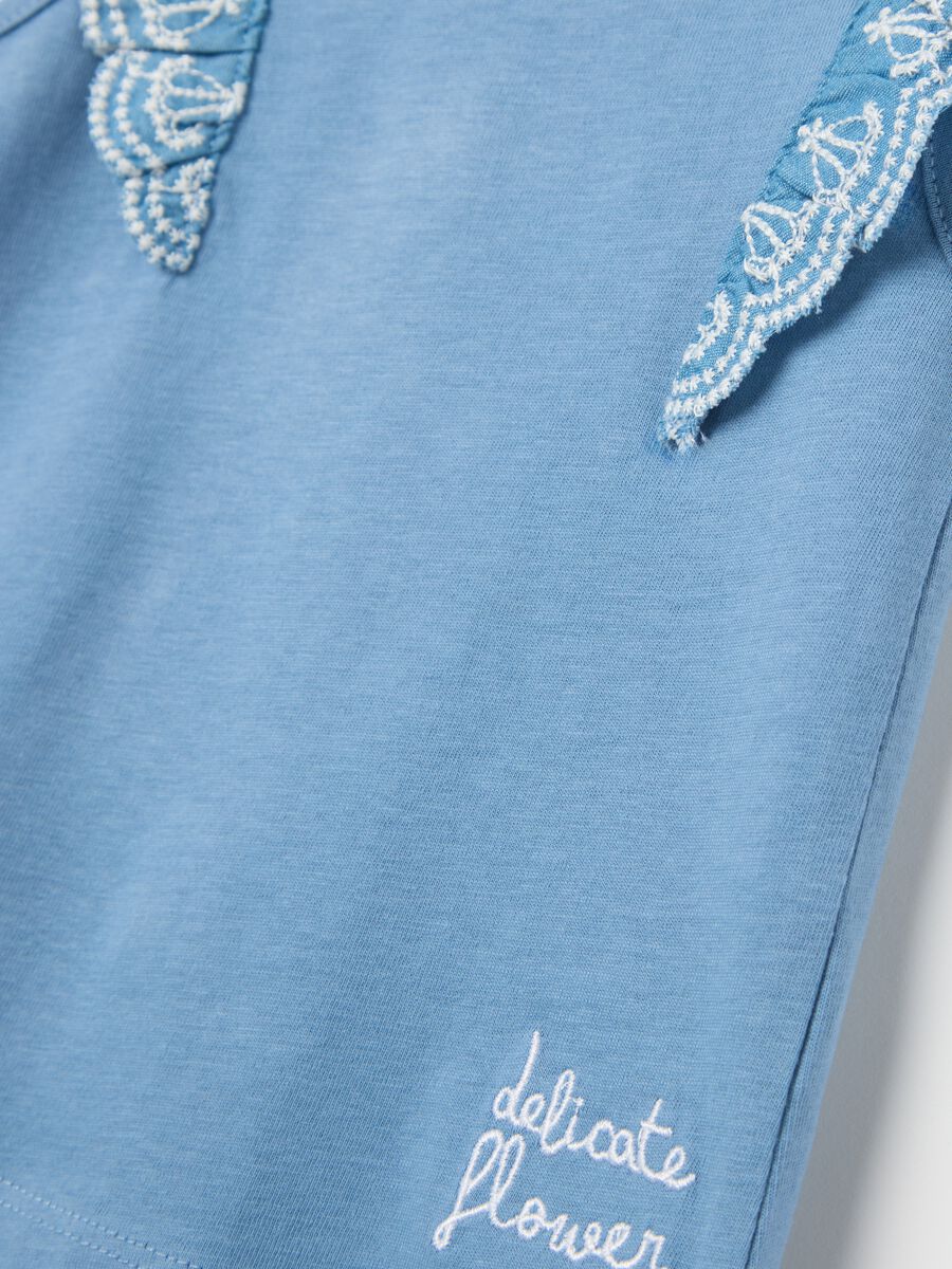 Light blue and white set in 100% cotton_3