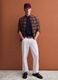 Green and yellow checked pure cotton flannel shirt, regular fit_1
