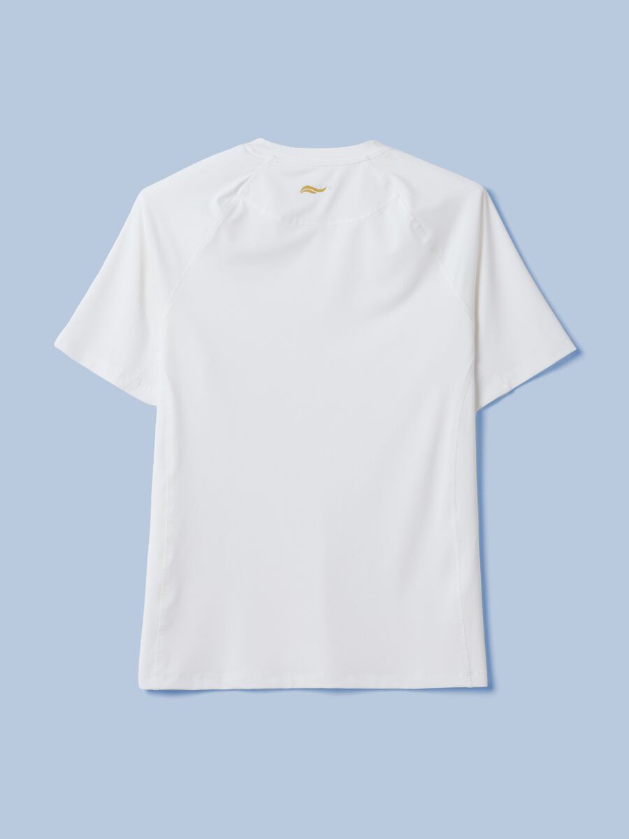 T-shirt ALTAVIA SAILING bianca in tessuto elasticizzato_5