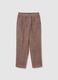 Carrot-fit trousers in corduroy with darts_4