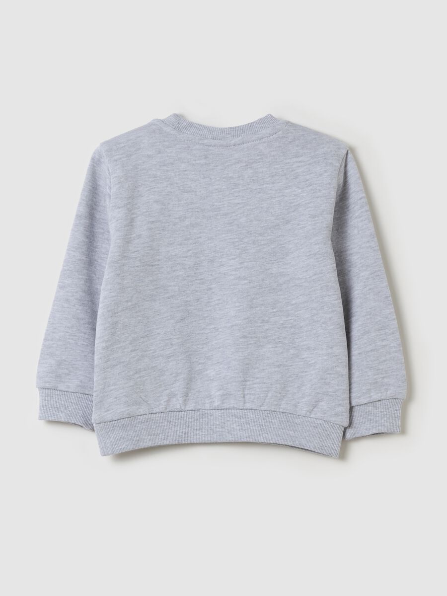 Sweatshirt with round neck and dinosaurs print_1
