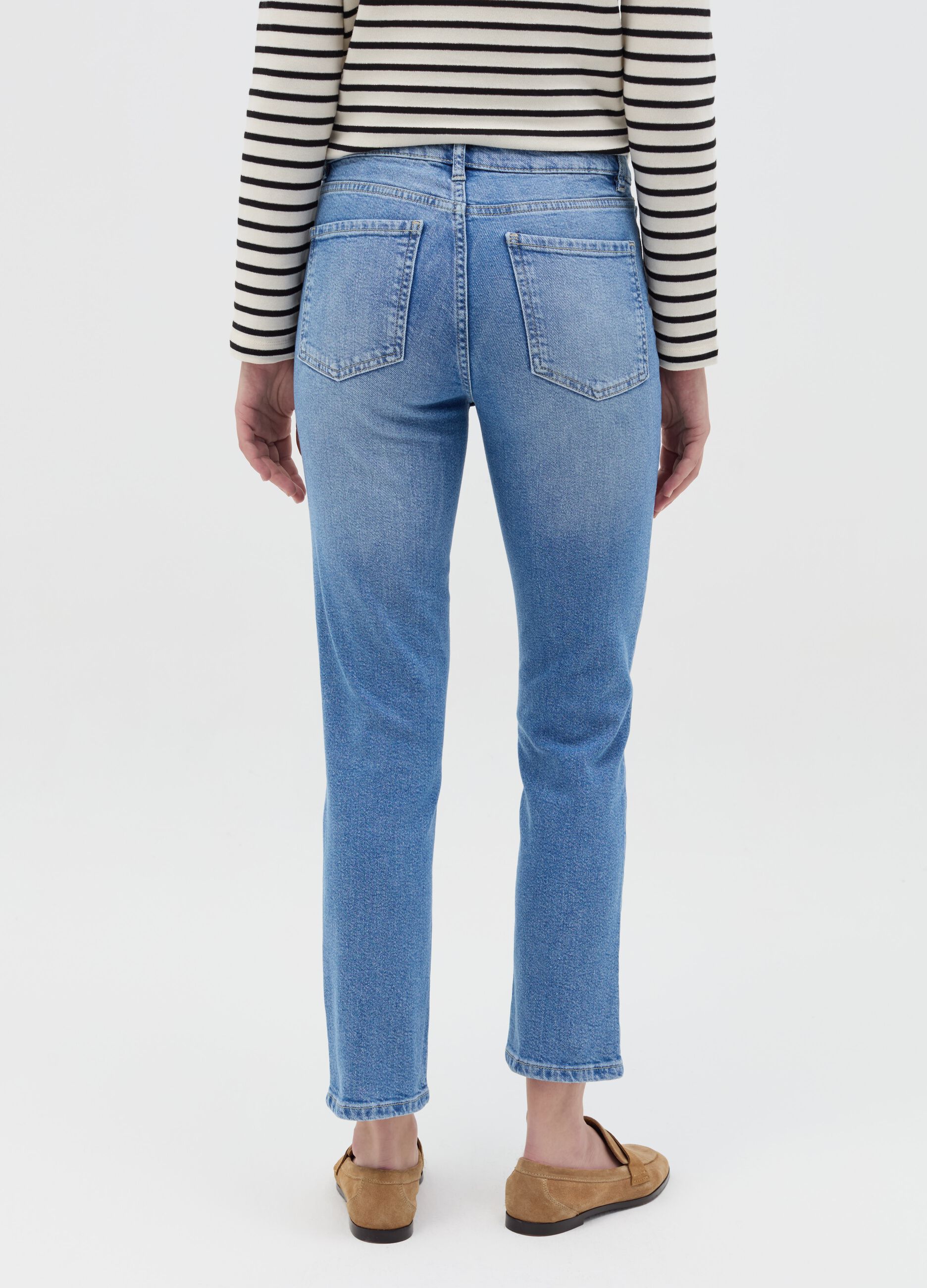Slim-fit cropped jeans
