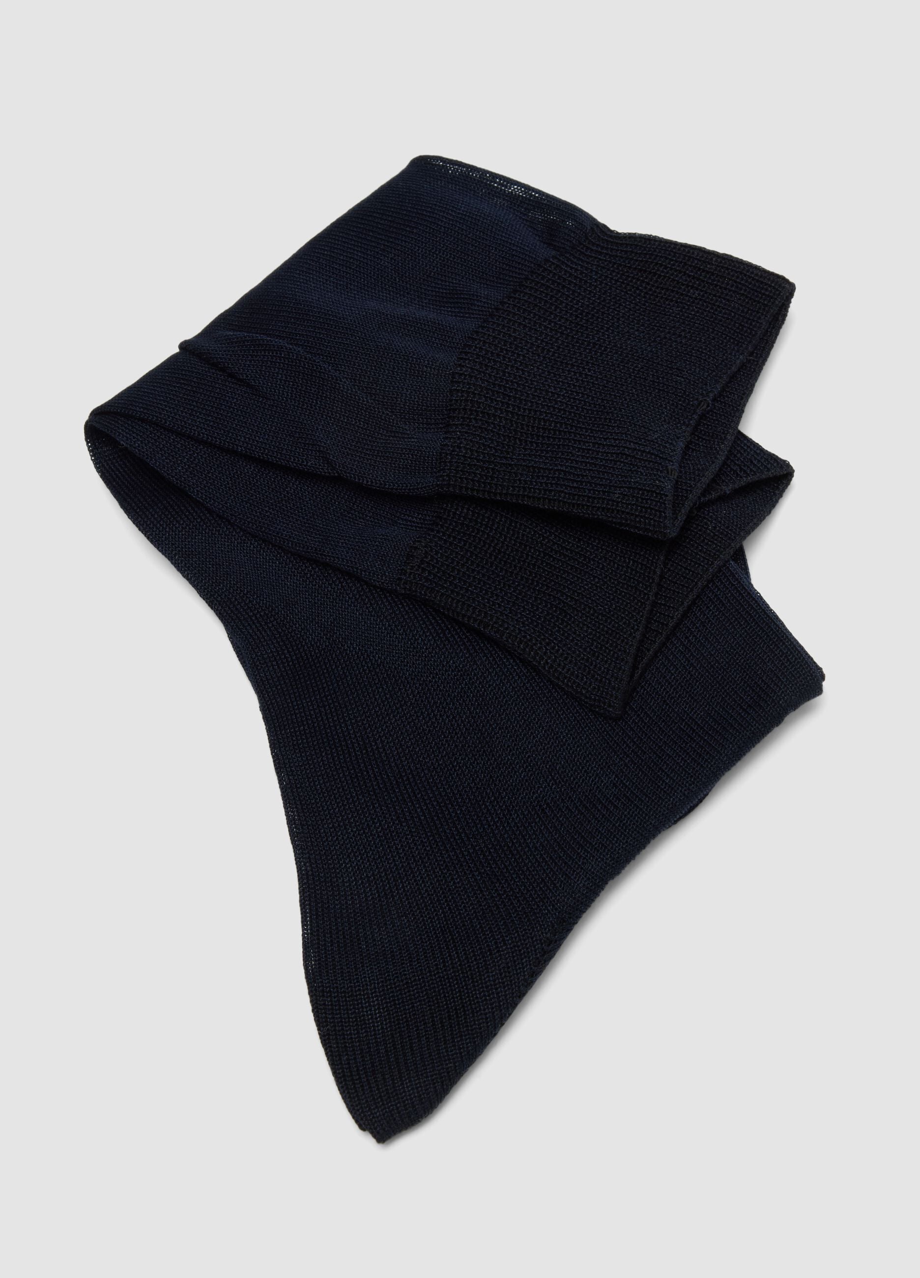 Three-pack of blue pure cotton Fil d&rsquo;&Eacute;cosse socks