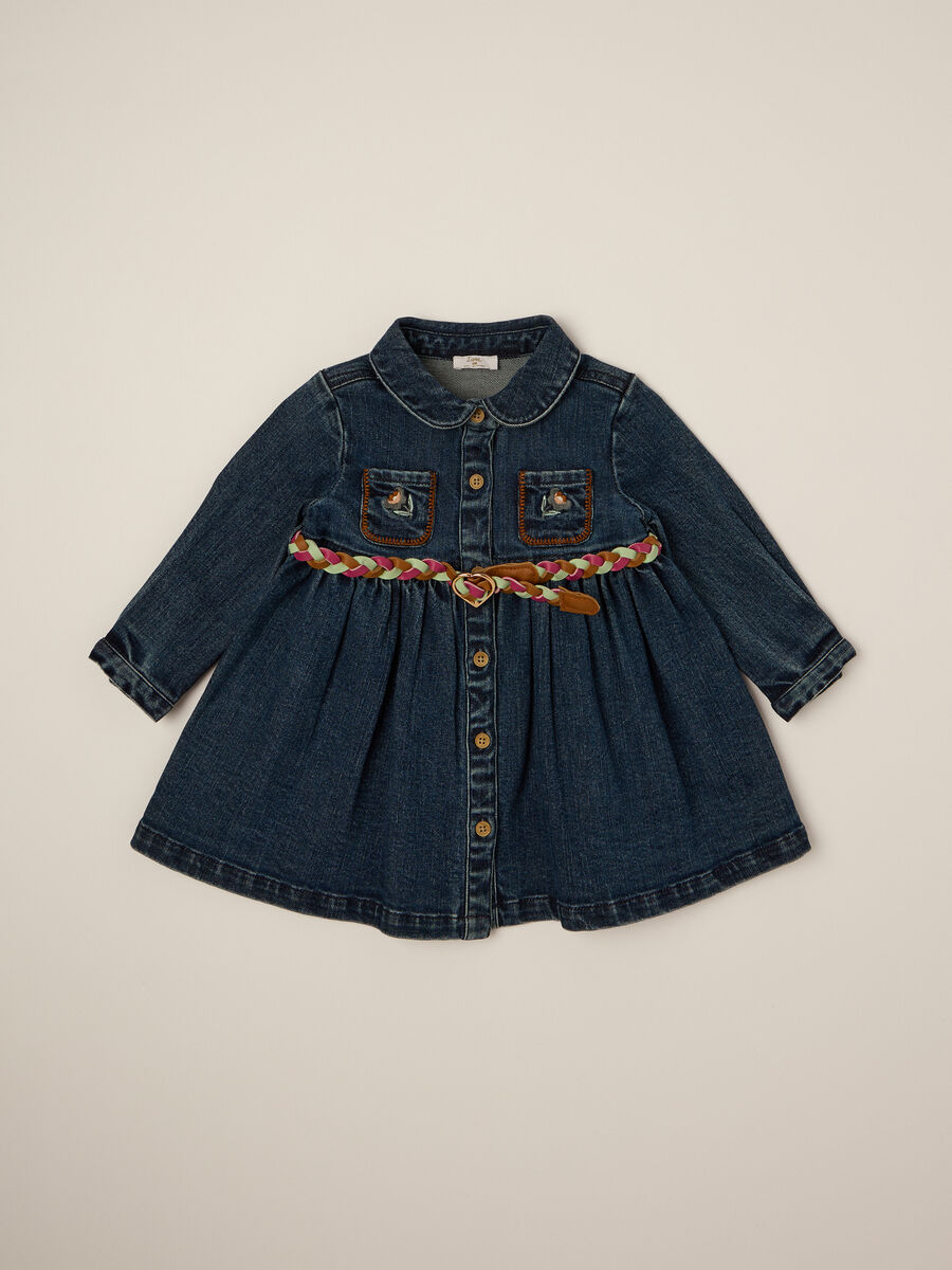 Stretch Denim Dress for Girls_0