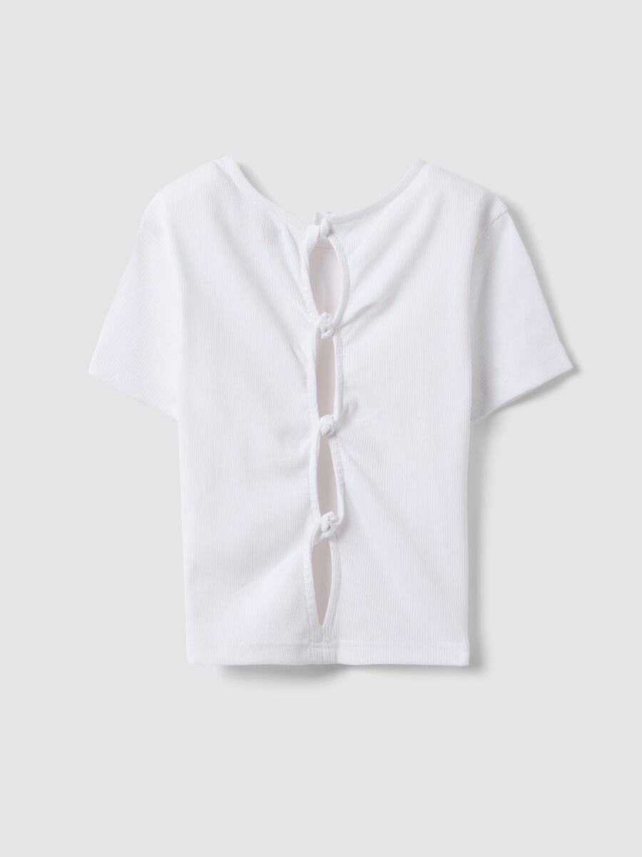 White short-sleeve stretch cotton T-shirt_4