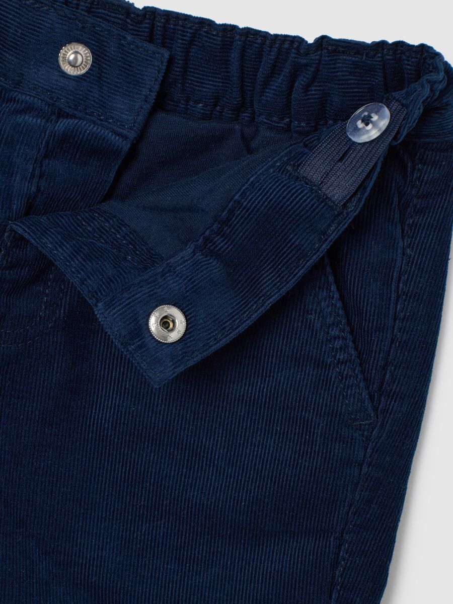 Boys' pure cotton blue trousers, regular fit_2