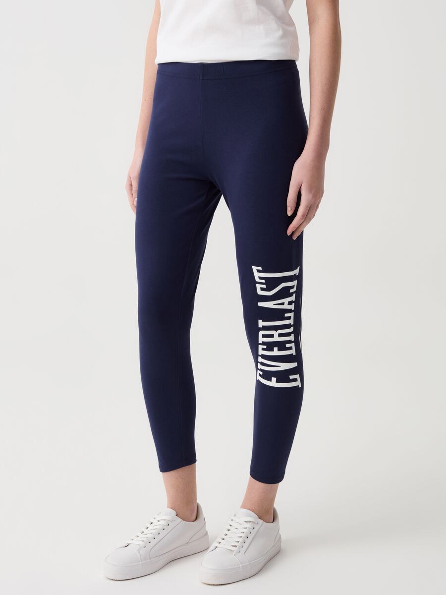 Cropped leggings with logo print_1