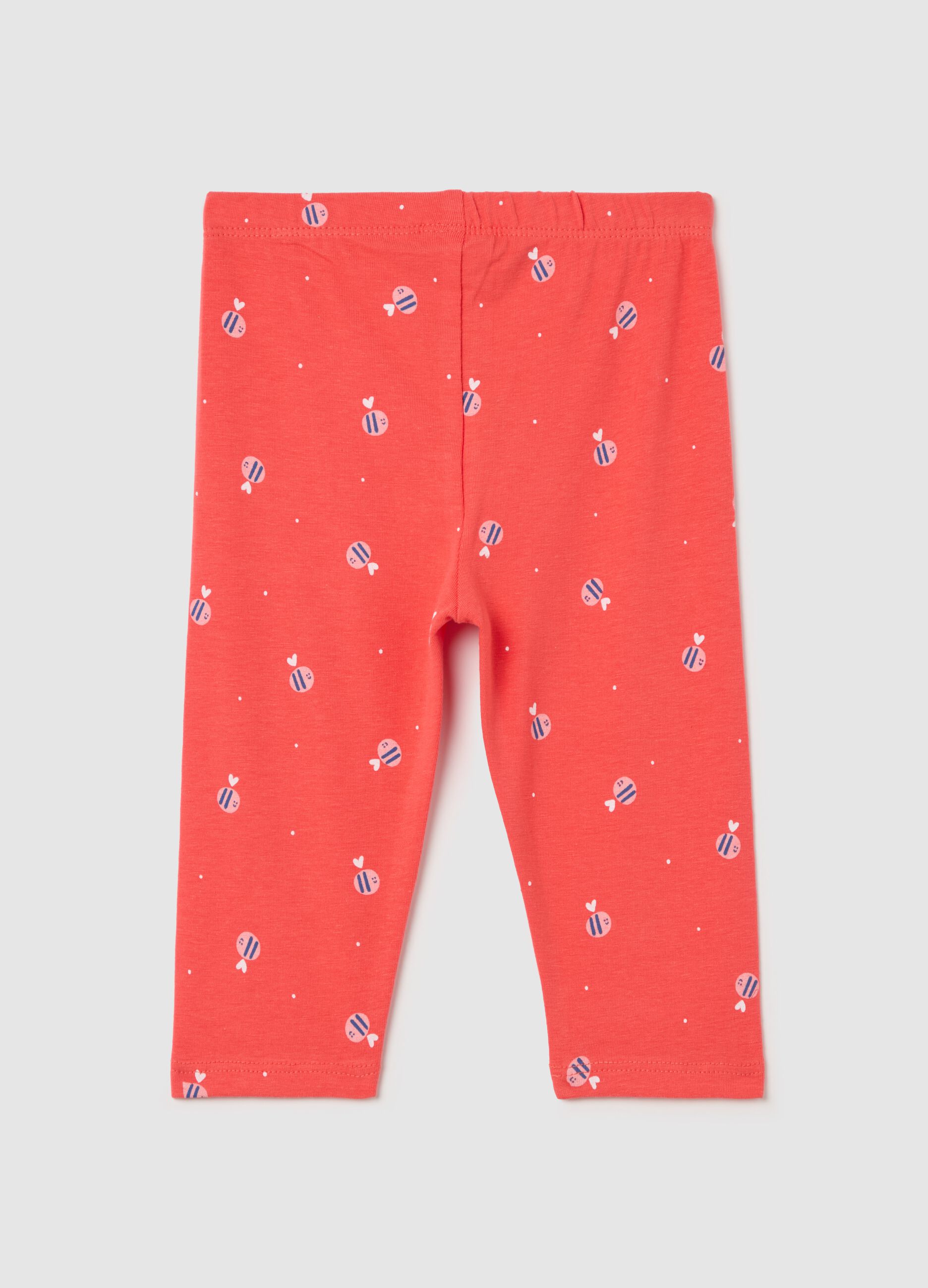 Three-quarter leggings with print
