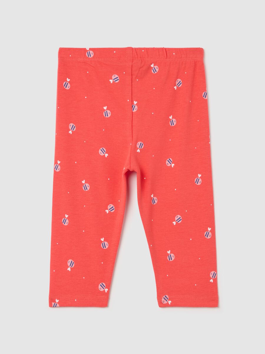Three-quarter leggings with print_1
