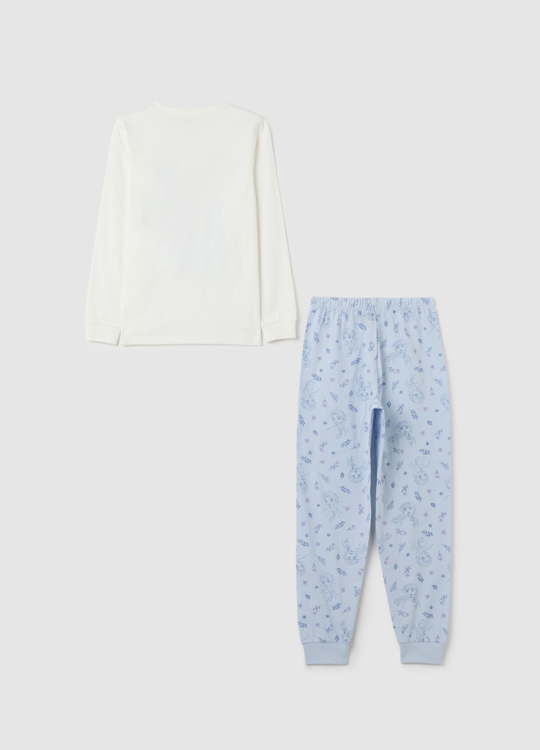 Pigiama da bambina in puro cotone multicolor regular fit