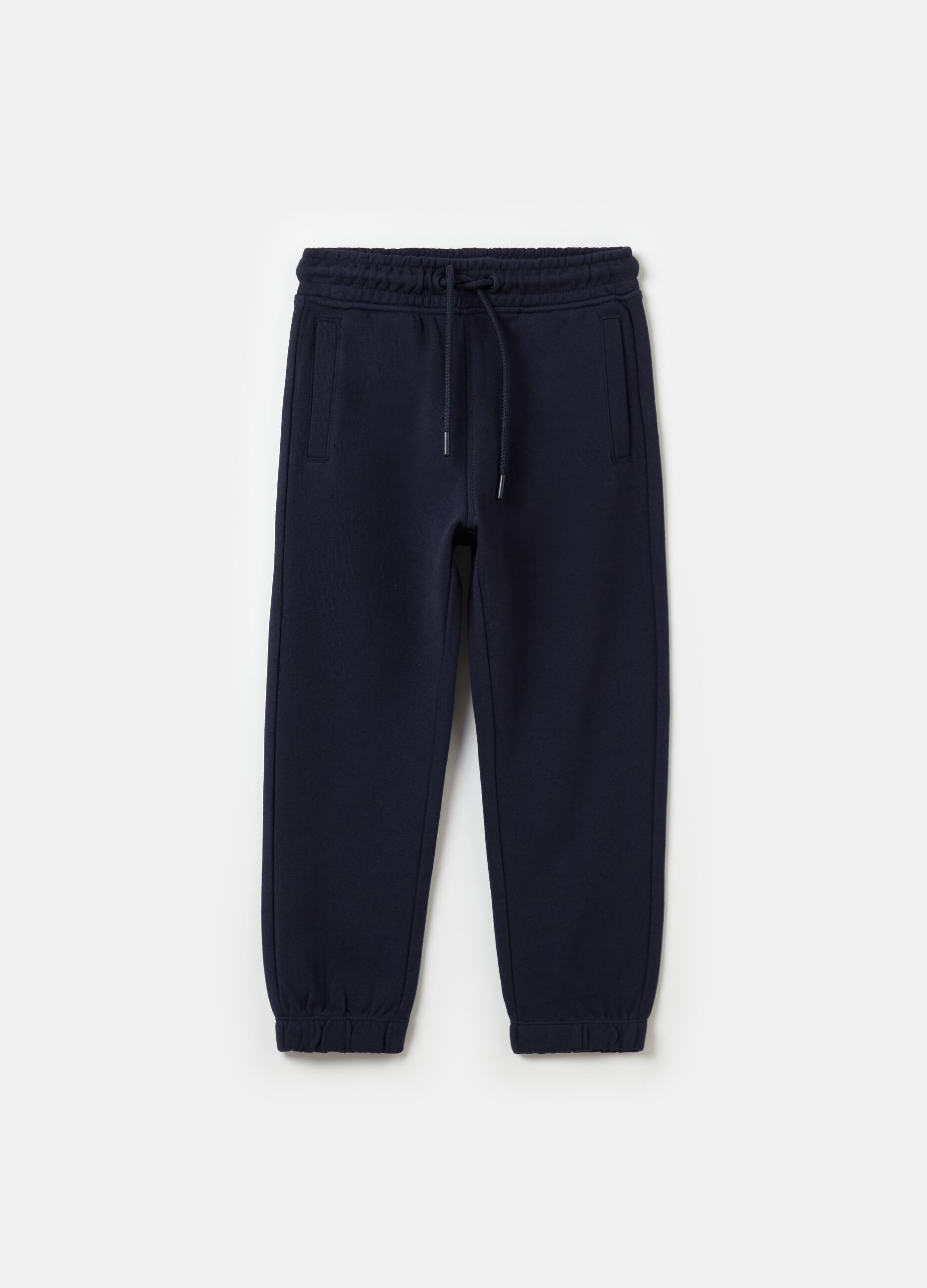 Essential joggers in 100% organic cotton with drawstring
